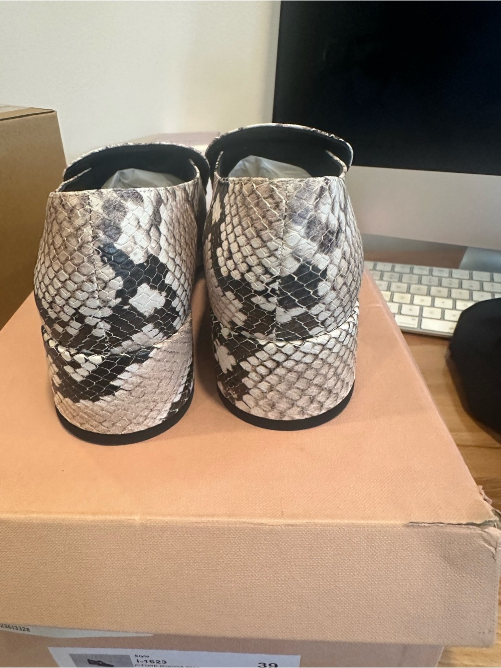 Pitone Roccia Python Loafers with Horsebit - Picture 3 of 4